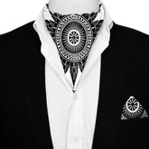ETHNIC MANDALA  SILK ASCOT AND POCKET SQUARE SET – PREMIUM COLLECTION